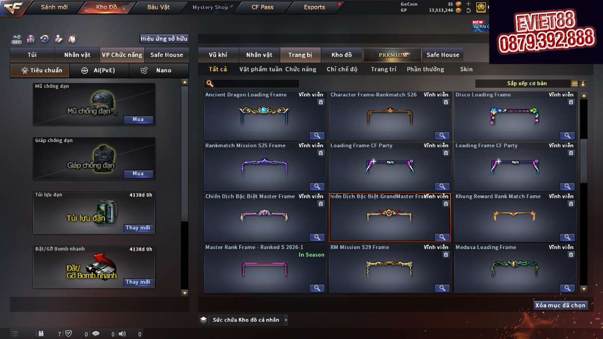 shop acc cf uy tin gia re